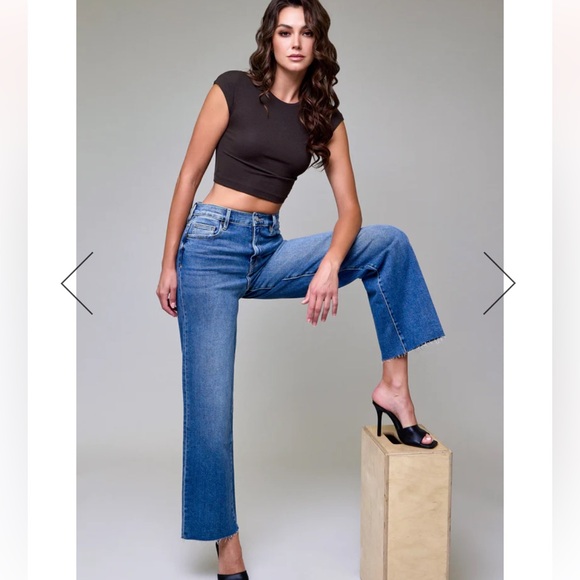 HIDDEN NWOT Logan Dad Jeans SZ 28 Wide Leg Fray Hem High-Rise Relaxed Fit Cotton - Picture 3 of 10